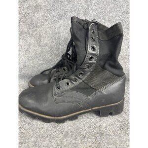 Rothco Jungle Combat Boots Mens Size 6W Black Leather Military Lace Up Work